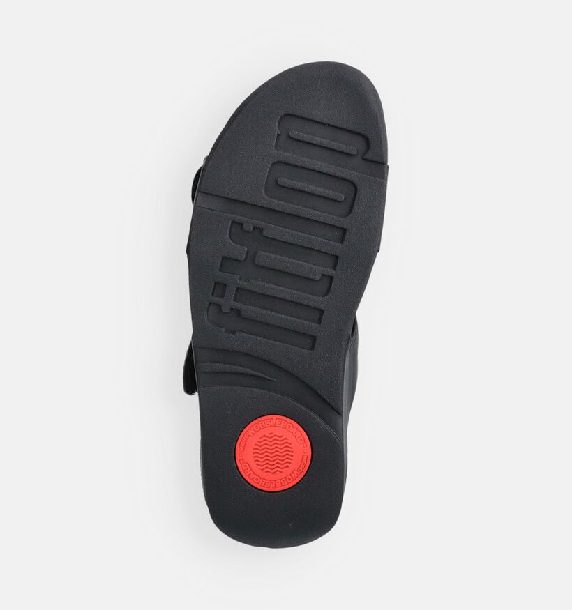 FitFlop Lulu Leather Slides Zwarte Slippers voor dames (368659)