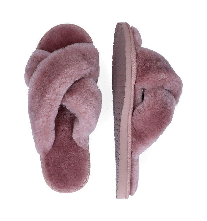 Bullboxer Pantoufles ouvertes en Rose en textile (300234)