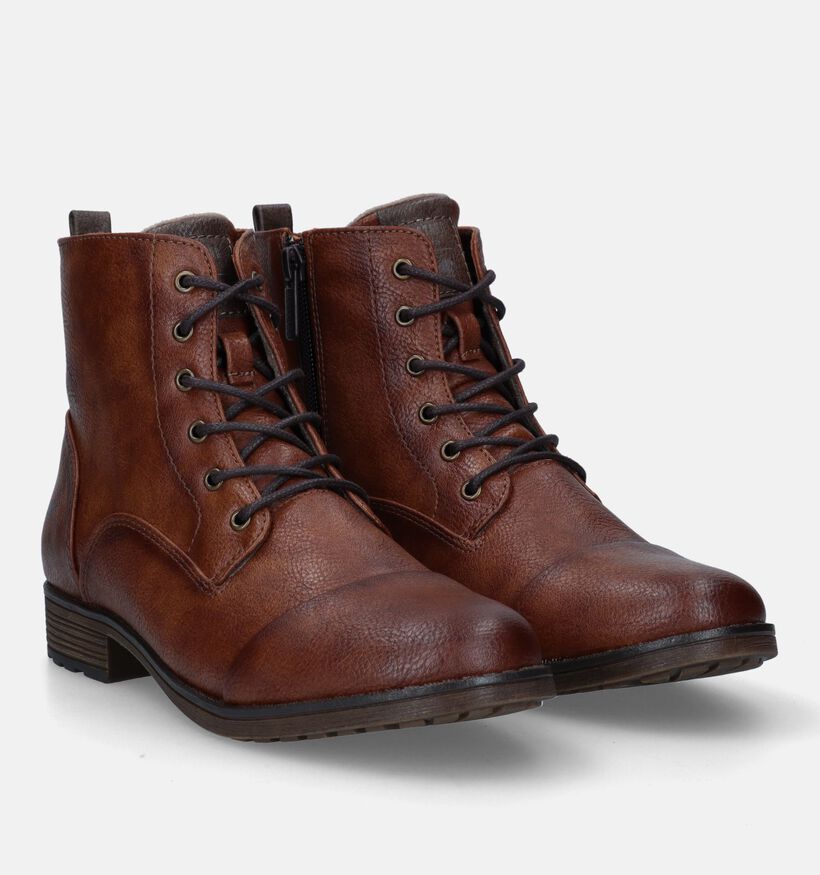 Mustang Boots à lacets en Cognac pour femmes (329646)