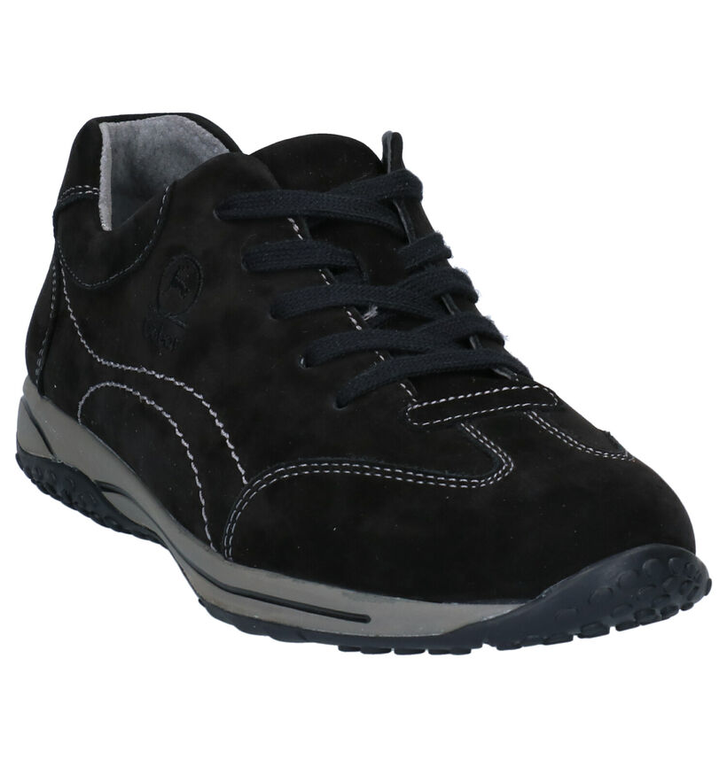 Gabor OptiFit Zwarte Veterschoenen voor dames (315300) - geschikt voor steunzolen
