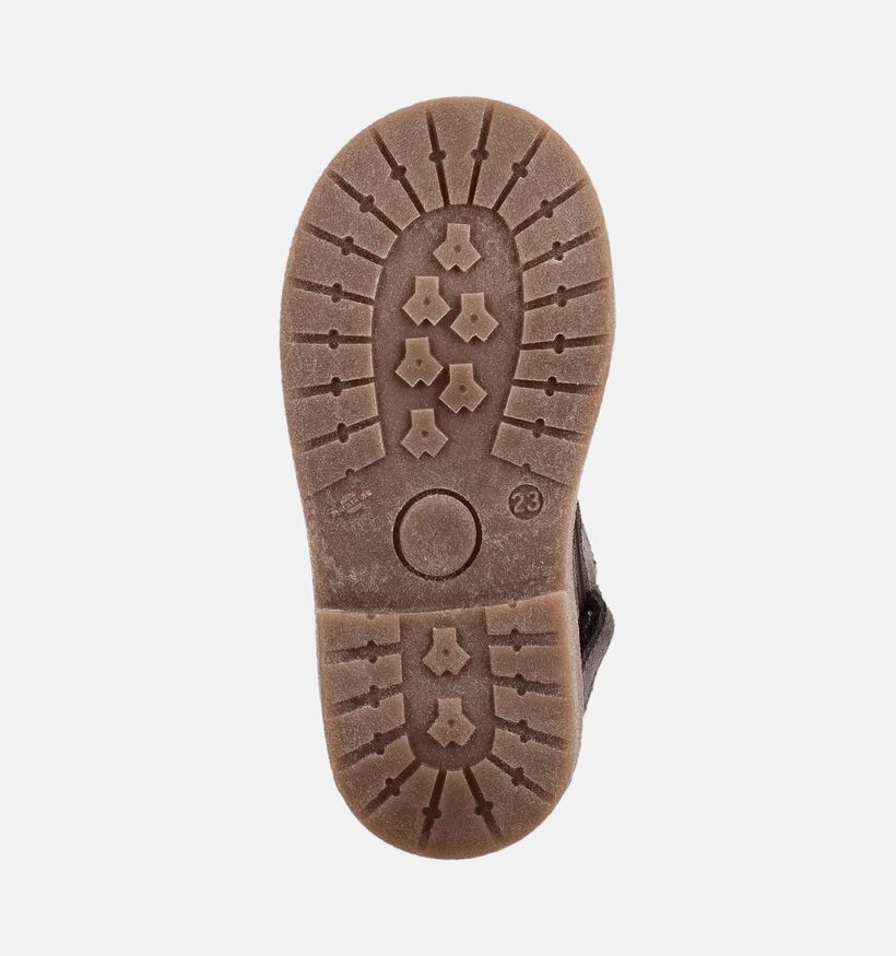 STONES and BONES Plan Grijze Boots met Veter en Rits voor meisjes (381396) - geschikt voor steunzolen