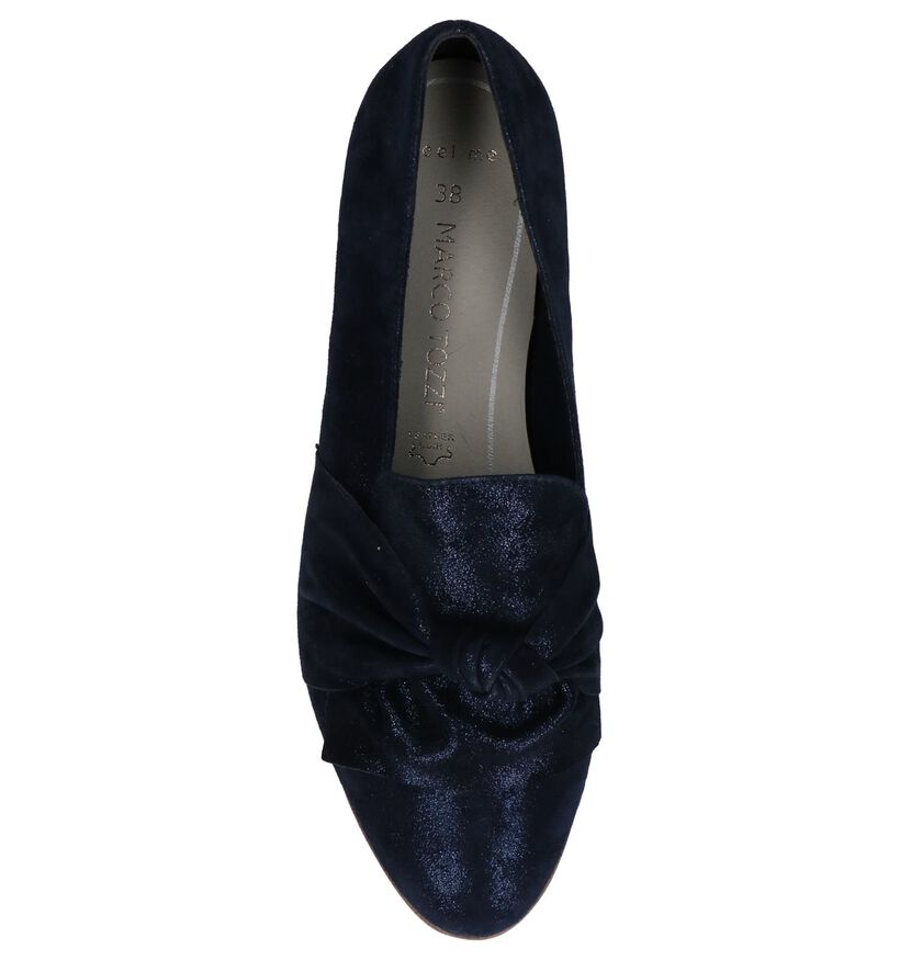 Marco Tozzi Chaussures slip-on en Bleu foncé en nubuck (214457)