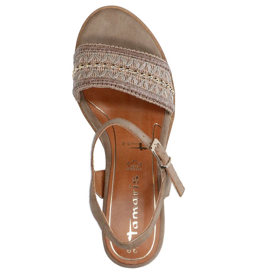 Tamaris TOUCH it Taupe Sandalen in daim (270179)