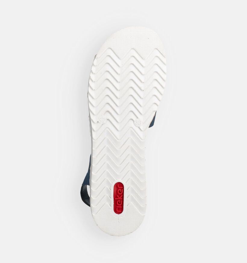 Rieker Blauwe Sandalen met sleehak voor dames (370380)