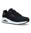 Skechers Uno Zwarte Sneakers in kunstleer (325451)
