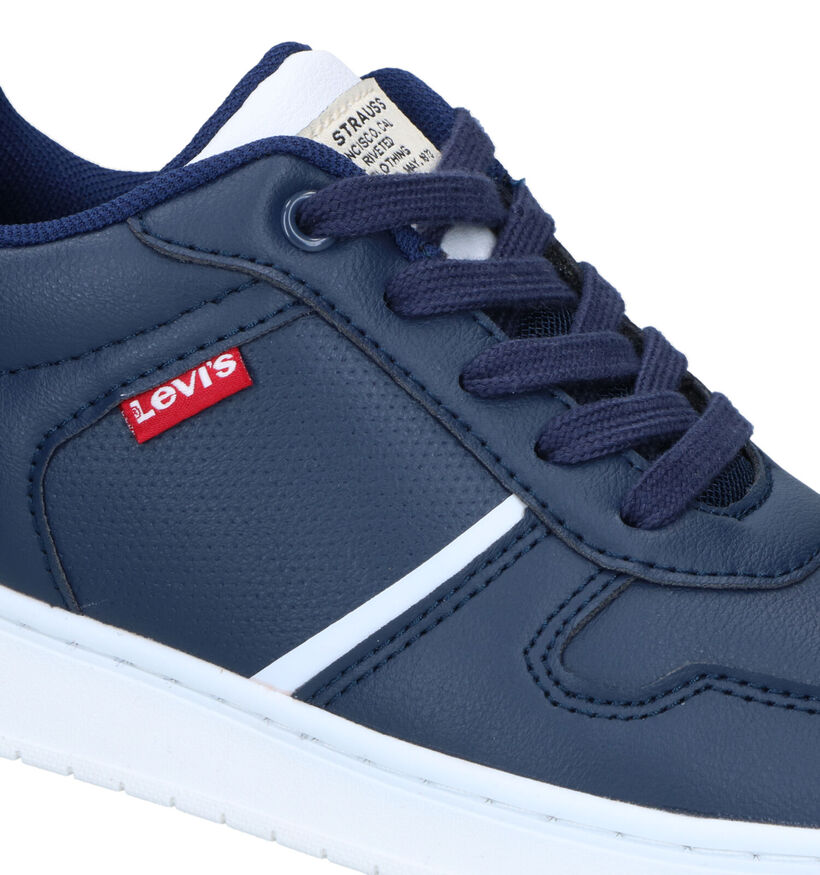 Levi's Kick T BChaussures &agrave; lacets en Bleu pour gar&ccedil;ons (338606) - pour semelles orthop&eacute;diques