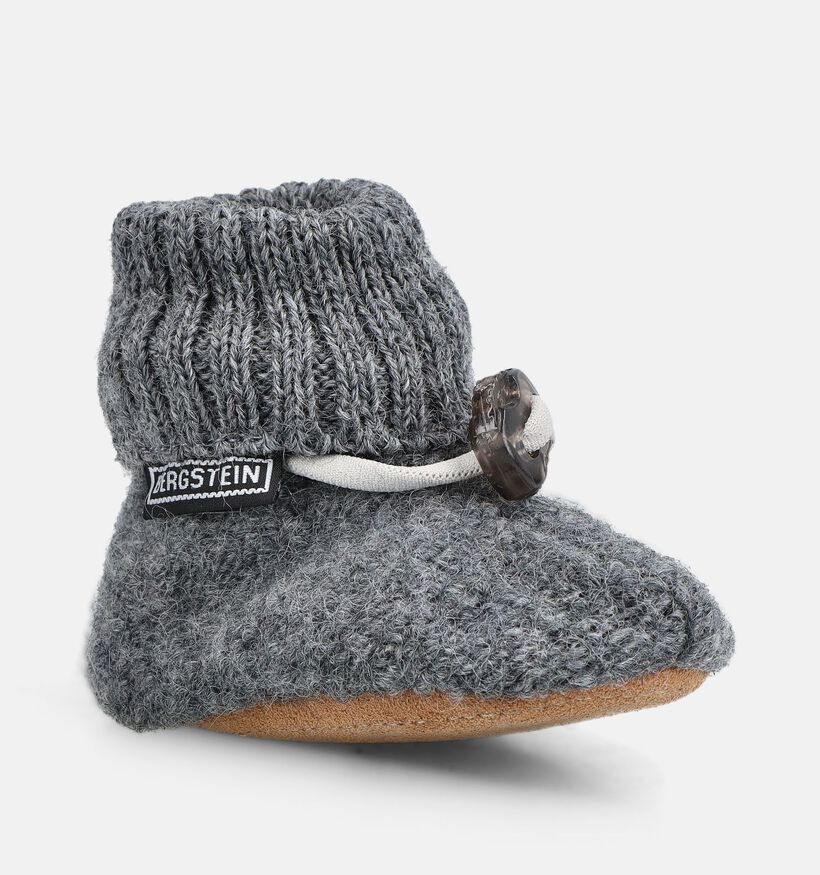 Bergstein Cozy Baby Grijze Gesloten Babypantoffels voor jongens (381300)
