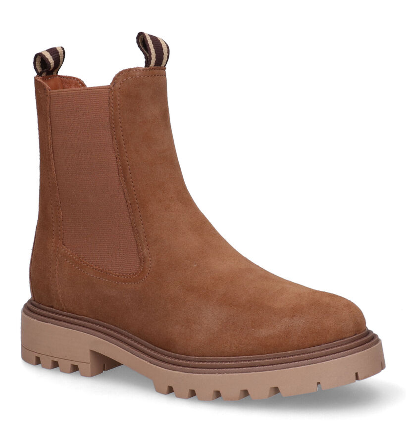 Hampton Bays Bottines Chelsea en Cognac en nubuck (295993)