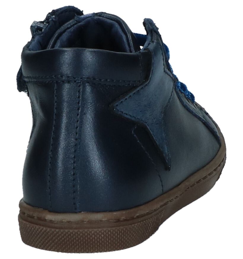 STONES and BONES Chaussures hautes en Bleu foncé en cuir (223376)