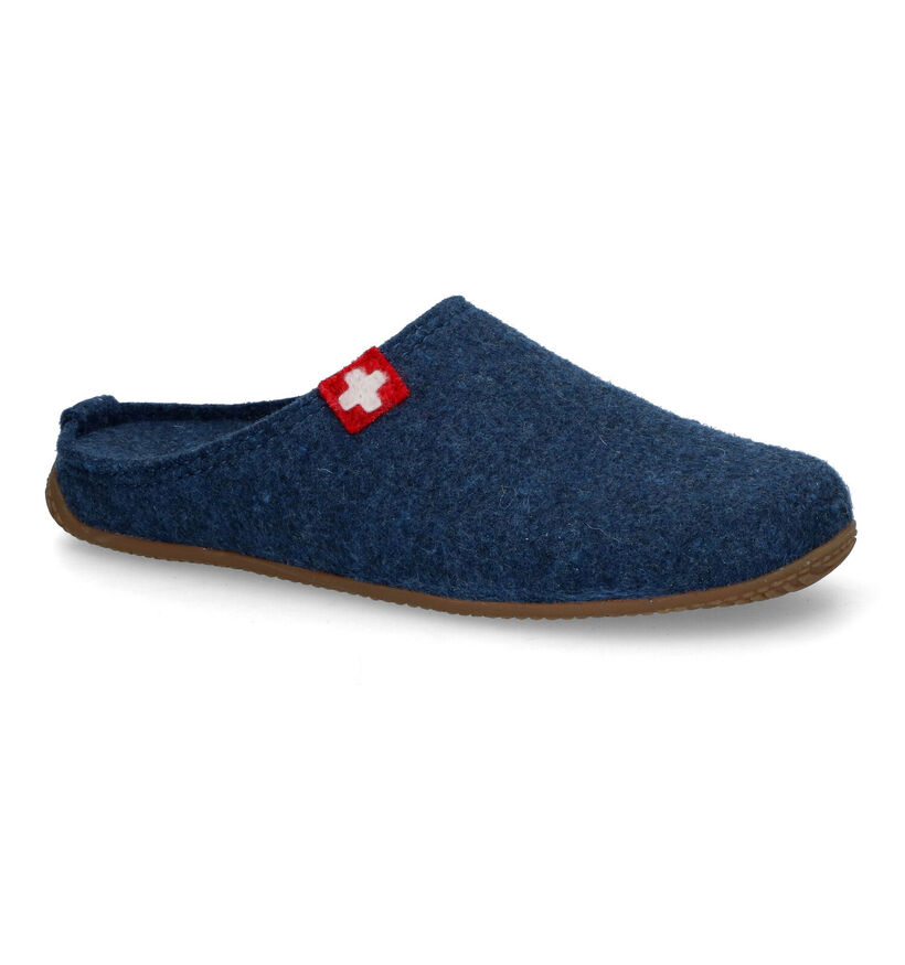 Living Kitzbühel Blauwe Pantoffels voor dames (315843) - geschikt voor steunzolen