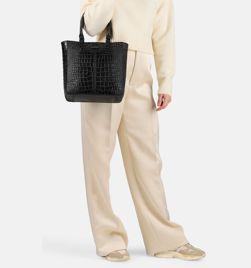 Burkely Colbie Zwarte Croco Shopper voor dames (362991)