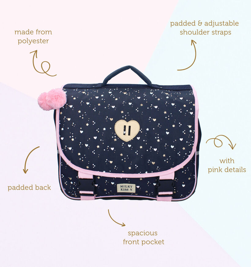 Milky Kiss Cartables en Bleu pour filles (361081)