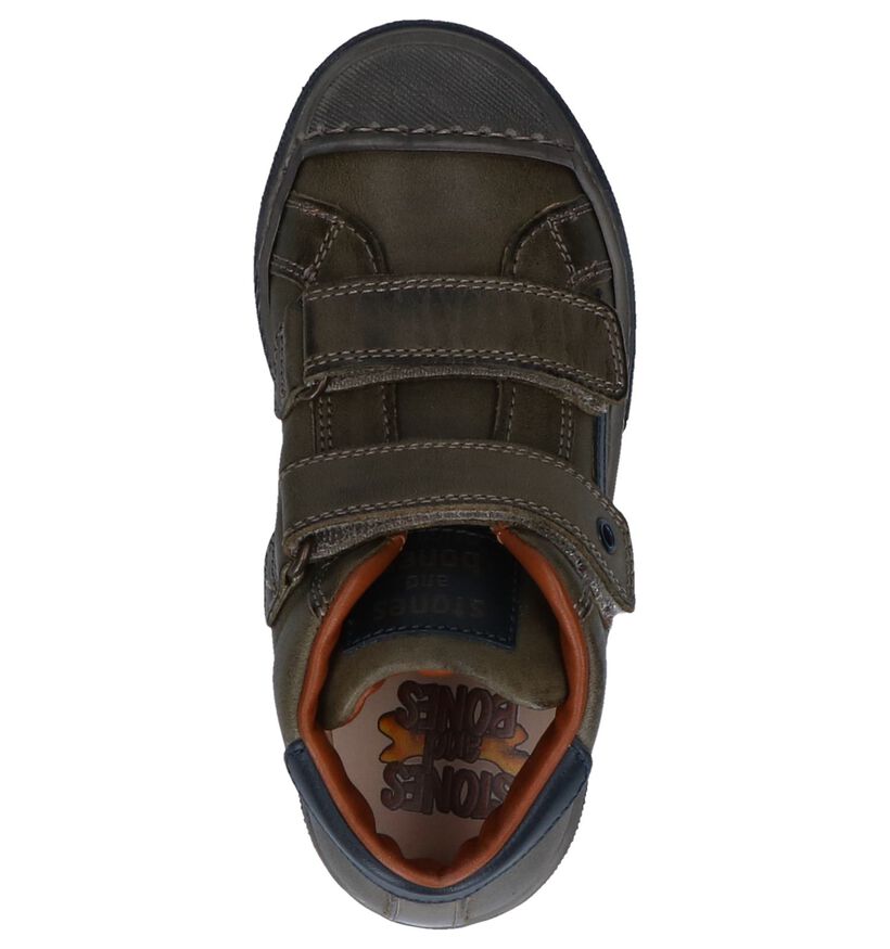 STONES and BONES Chaussures hautes en Vert foncé en cuir (256567)