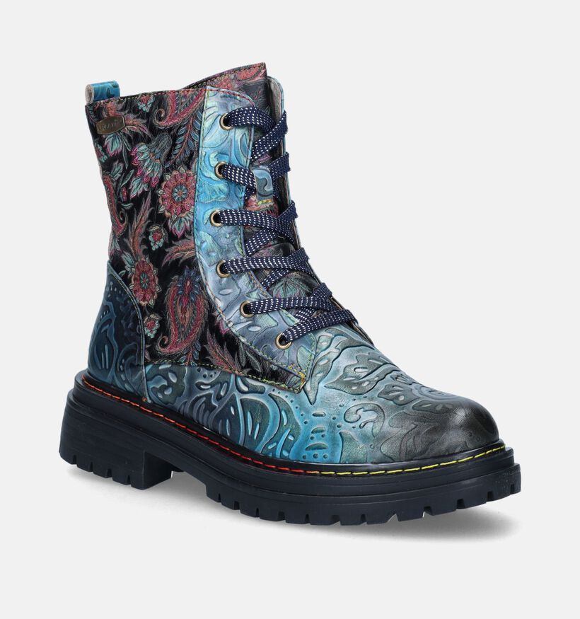 Laura Vita Kandyo 24 Boots avec lacets en Bleu pour femmes (348007)