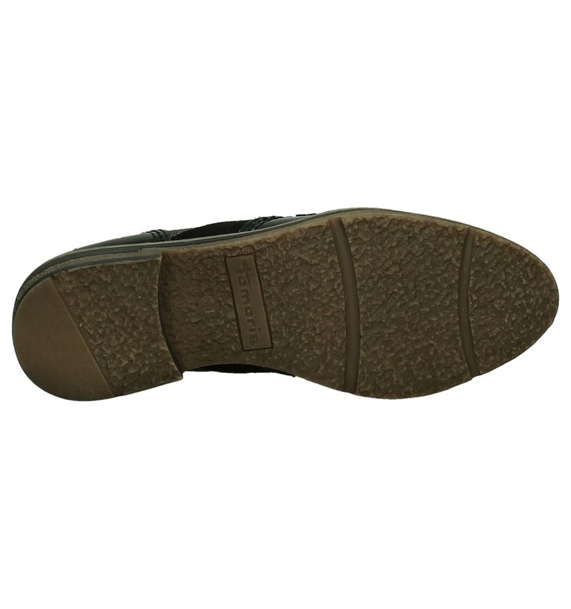 Tamaris Zwarte Mocassins met Kiltie in kunstleer (202571)
