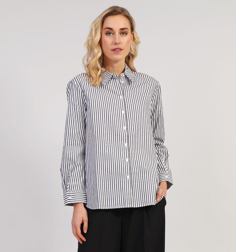 Vero Moda Inge Blauw Gestreept hemd voor dames (352142)