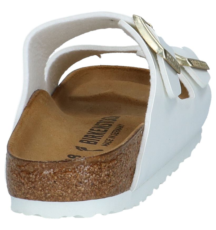 Birkenstock Arizona Birko Flor Nu-pieds en Blanc pour femmes (337963)