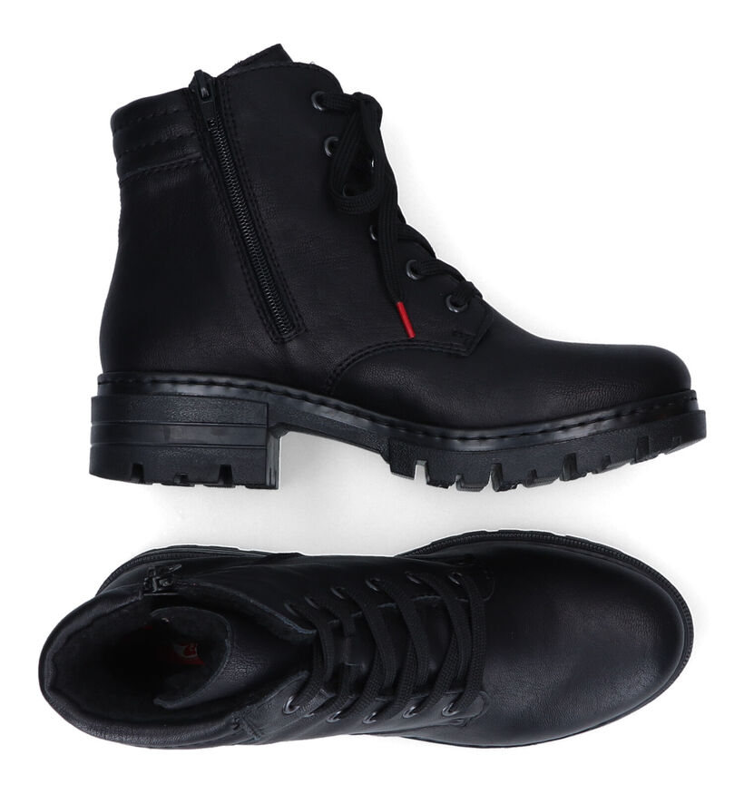 Rieker Boots à lacets en Noir en simili cuir (315949)