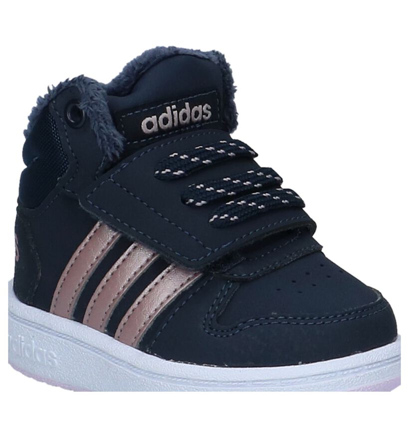 adidas Hoops Blauwe Sneakers in kunstleer (221703)