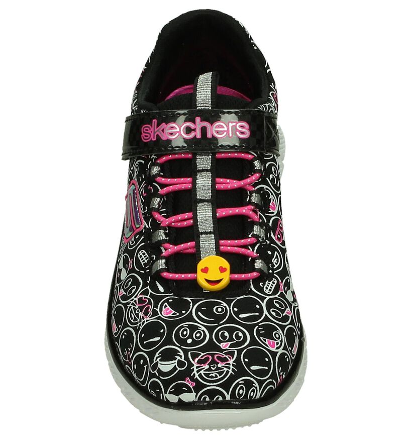 Skechers Sneakers Zwart met Smileys, , pdp