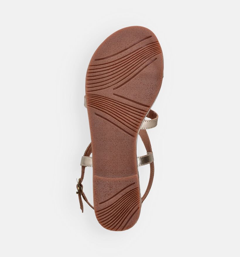 Marco Tozzi Sandales plates en Or pour femmes (371852)