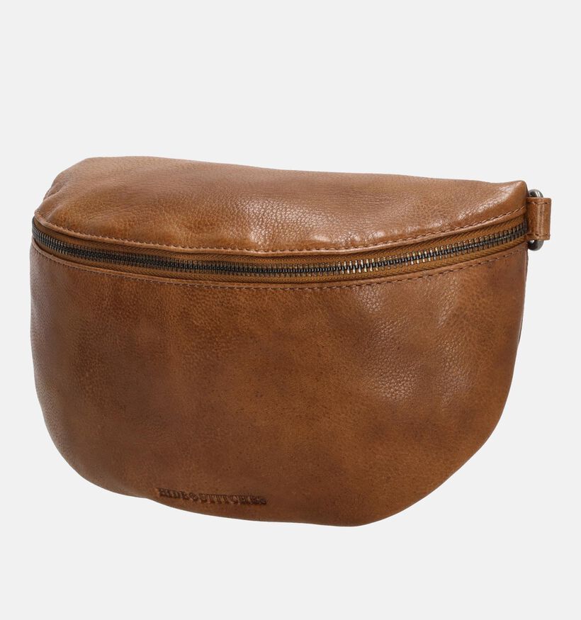 Hide & Stitches Sac porté croisé en Cognac pour femmes (358983)