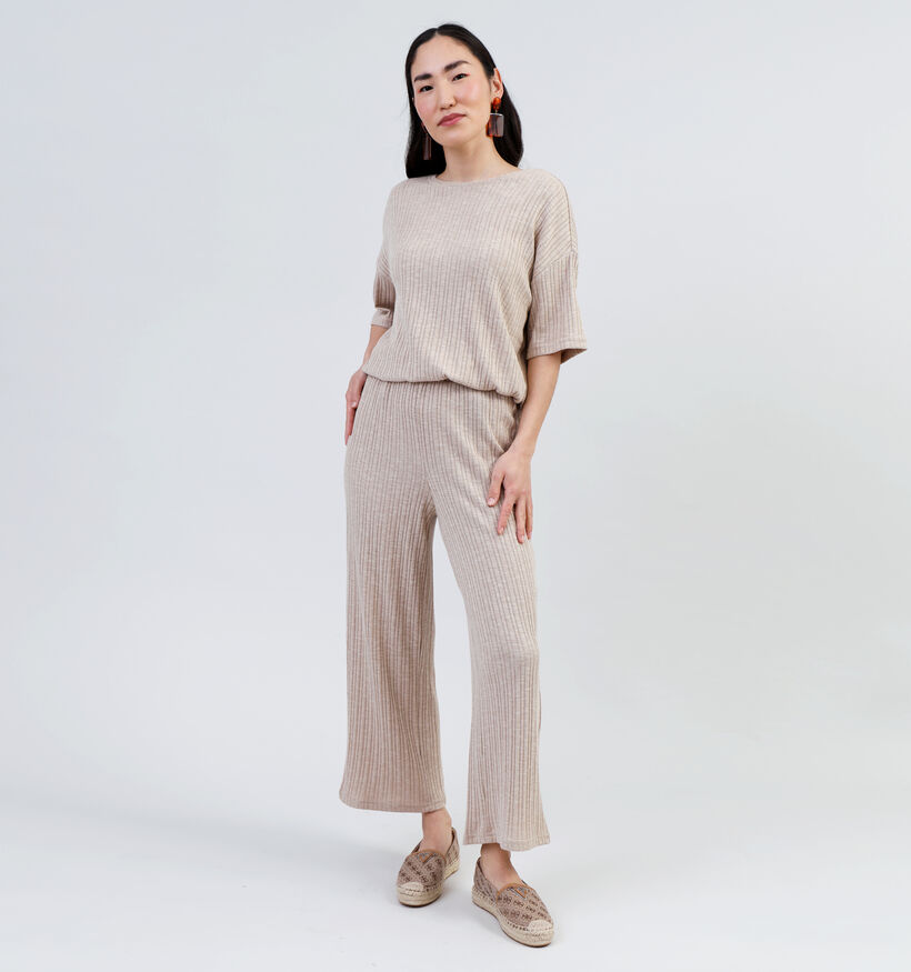 Pieces Lena Beige Cropped broek voor dames (342013)