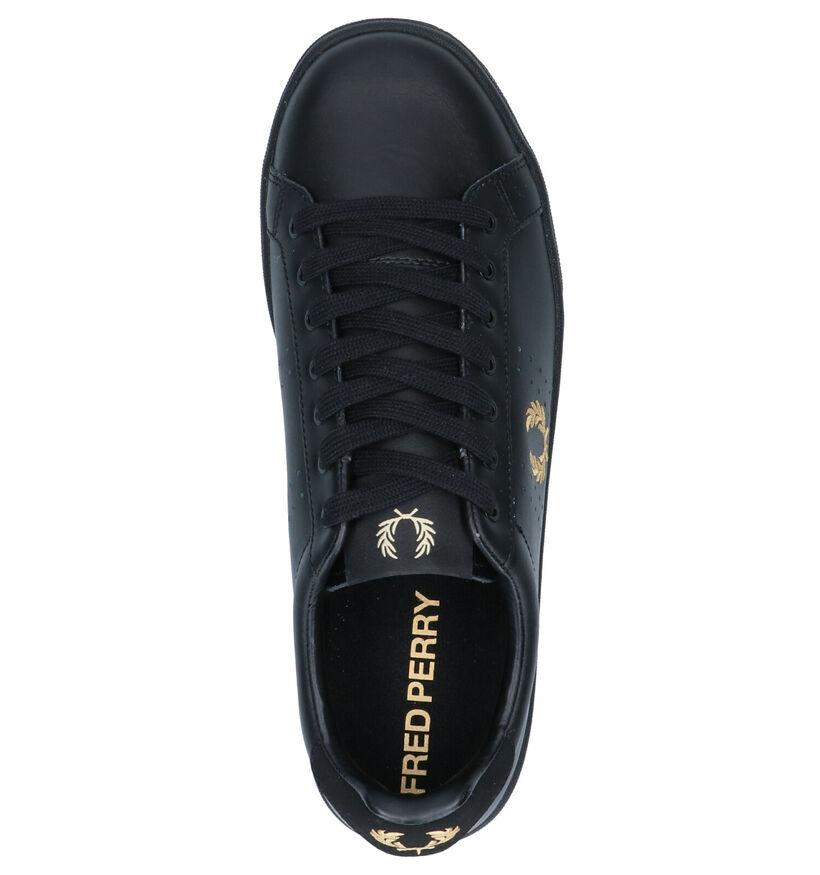 Fred Perry Zwarte Veterschoenen in kunstleer (255370)