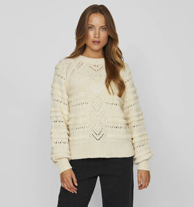Vila Tamo Pull tricoté en Beige pour femmes (348743)