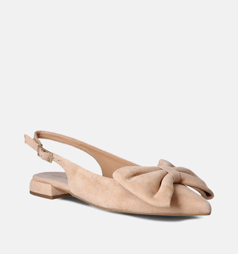 Laurent David Beige Slingback ballerina's voor dames (357623)