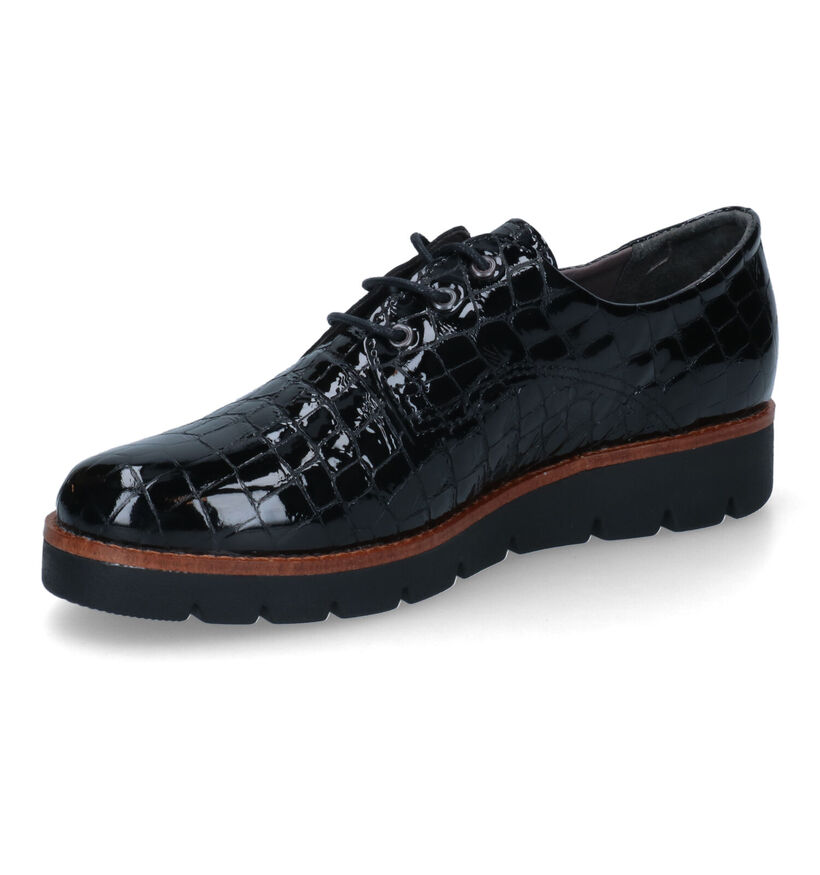 Solmade Zwarte Veterschoenen voor dames (315829) - geschikt voor steunzolen
