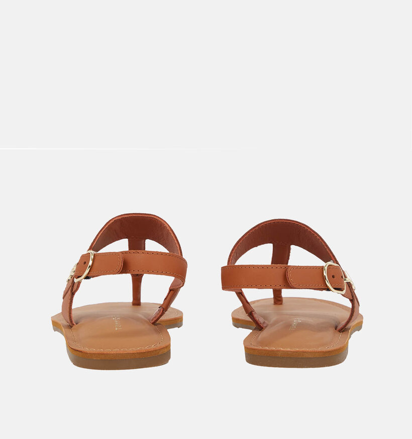 Tommy Hilfiger Sandales Plates en Cognac pour femmes (352606)
