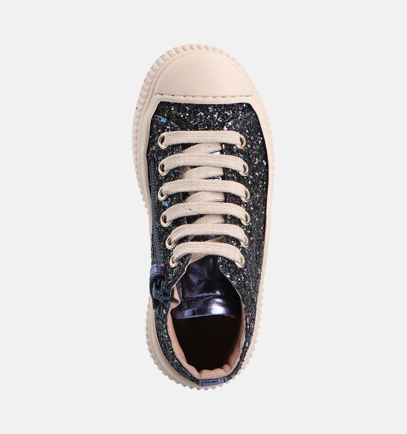 Bana & Co Blauwe Veterboots voor meisjes (364581) - geschikt voor steunzolen