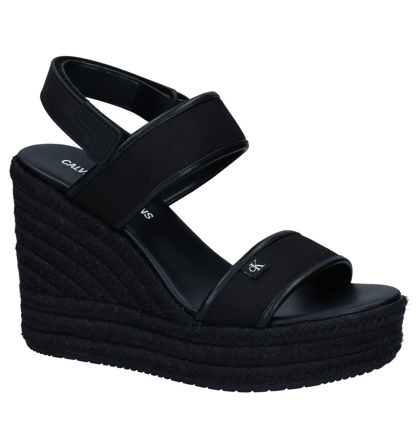 Calvin Klein Espadrilles en Noir en simili cuir (285301)