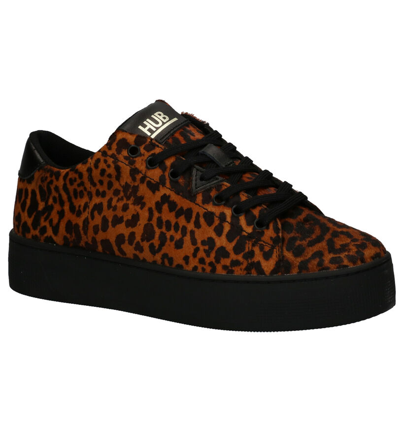 Hub Hook XL Cognac Sneakers in kunstleer (255692)