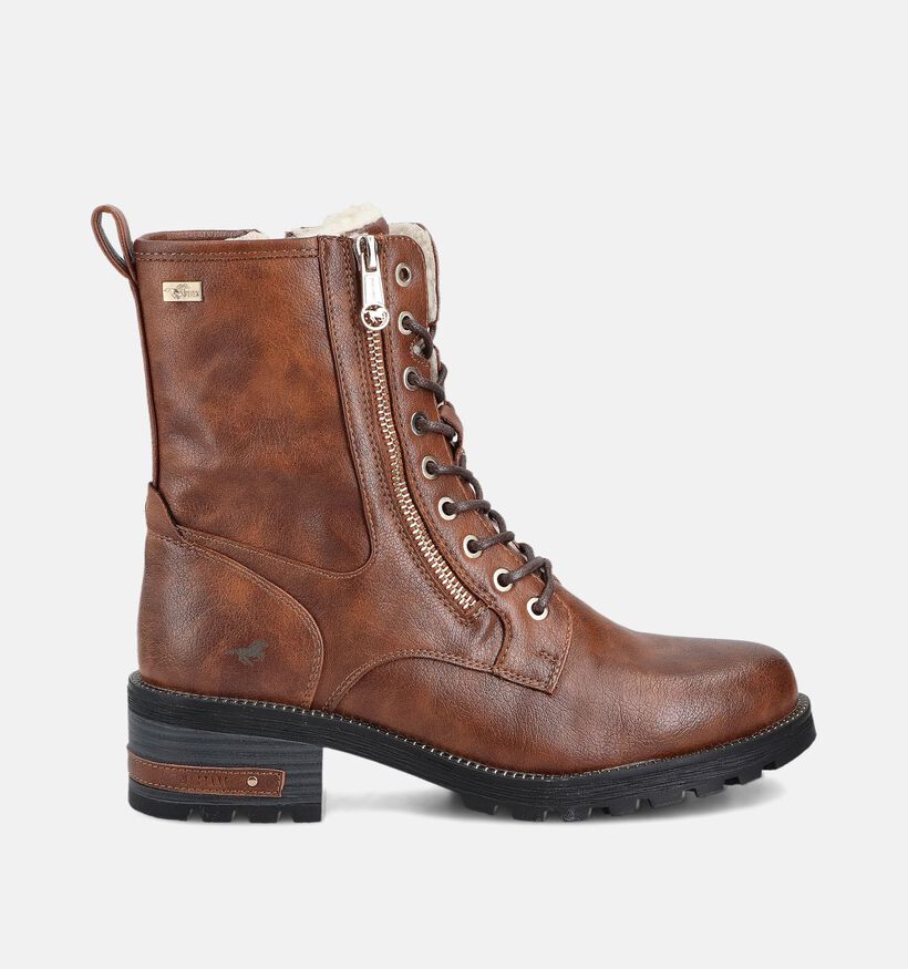 Mustang Bruine Veterboots met Teddy Voering voor dames (378906)