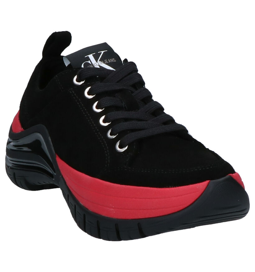 Calvin Klein Tisha Zwarte Veterschoenen in nubuck (255824)