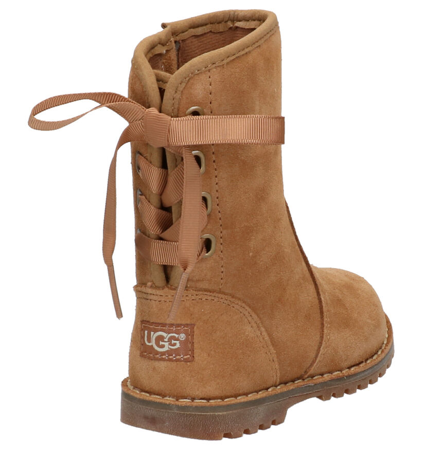 UGG Bottes basses en Cognac en daim (254116)