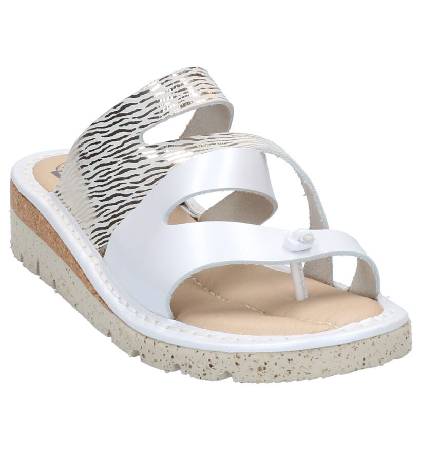 Brako Anatomics Witte Teenslippers in leer (272891)