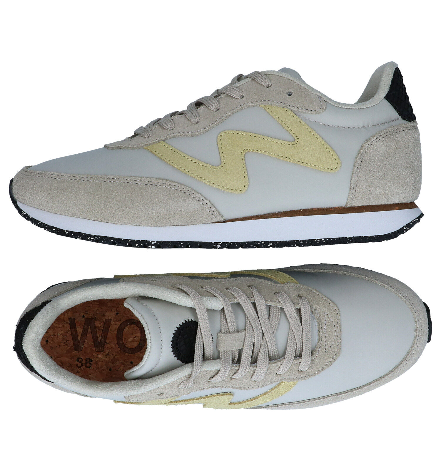 Woden Olivia Beige Sneakers Dames Sneakers Lage schoenen Online op TORFS .BE