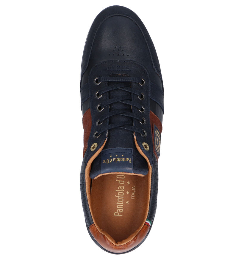 Pantofola d'Oro Asiago Low Chaussures à Lacets en Bleu en cuir (267956)