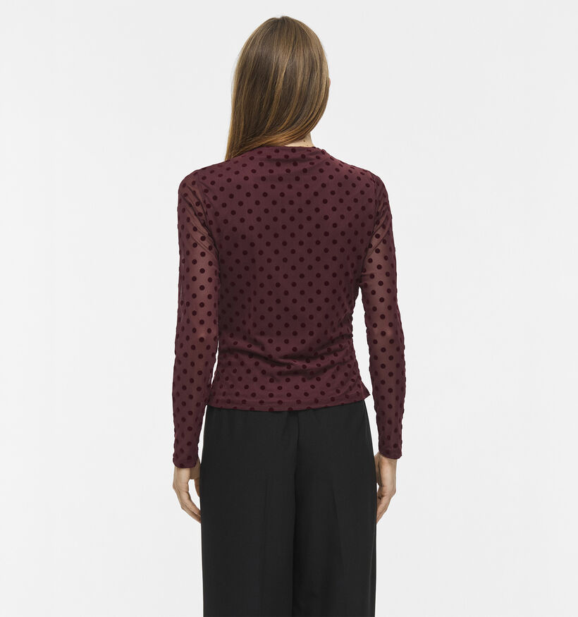 Vila Rikke Bordeaux T-shirt met Lange Mouwen voor dames (378458)