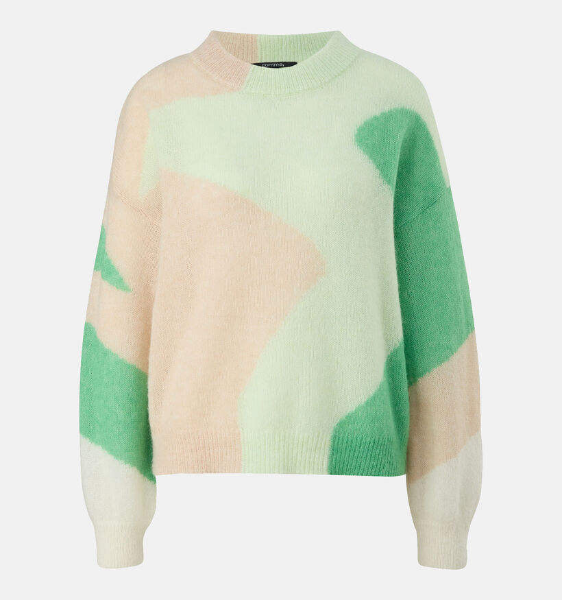 comma Groene Kleurrijke Trui (327312)