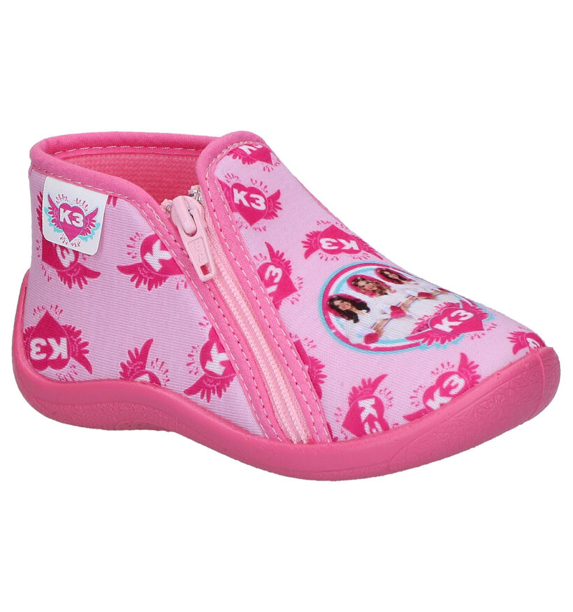 K3 Roze Pantoffels in stof (275766)