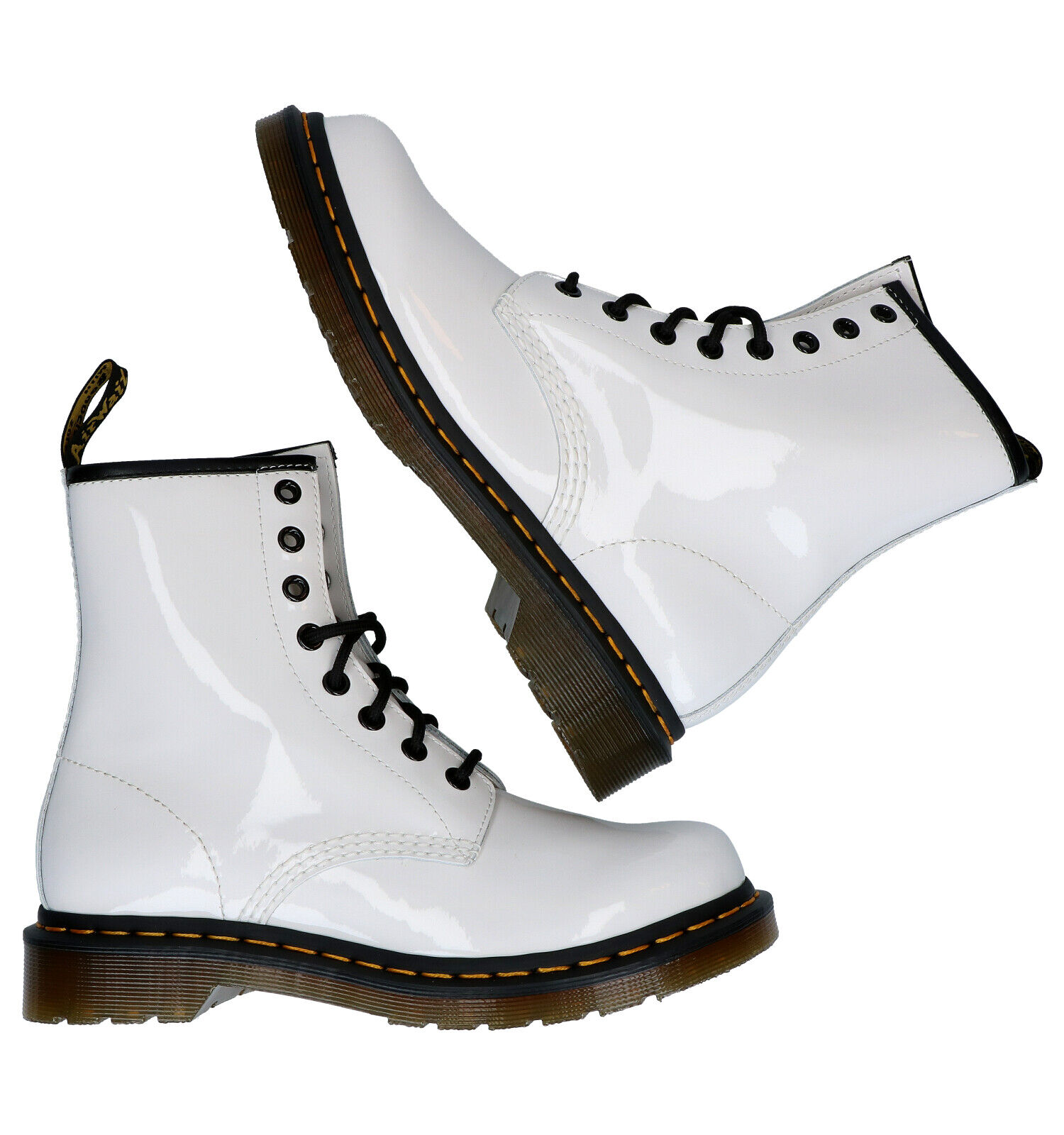 Dr martens wit lak outlet