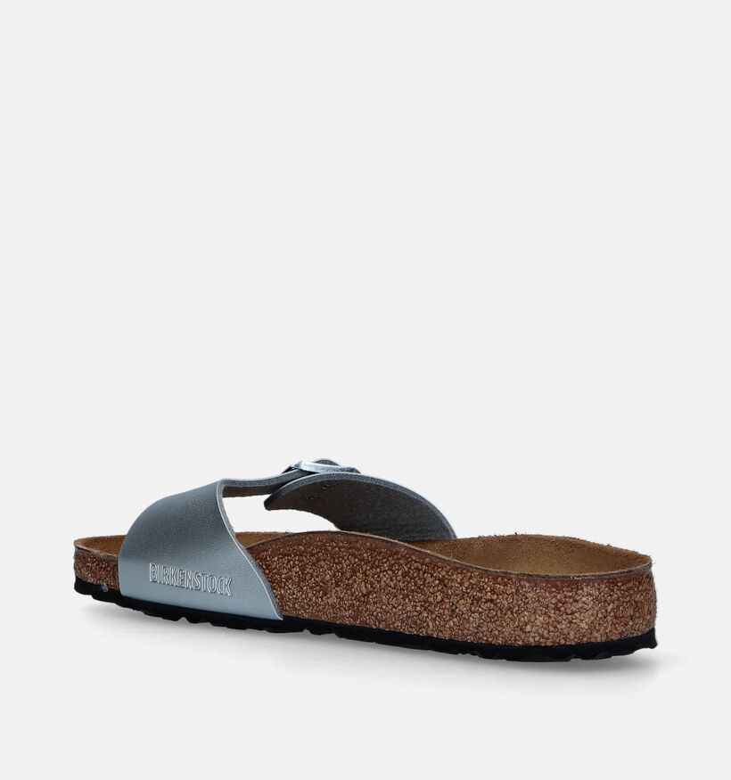 Birkenstock Madrid Birko-Flor Zilveren Slippers voor dames (338052)