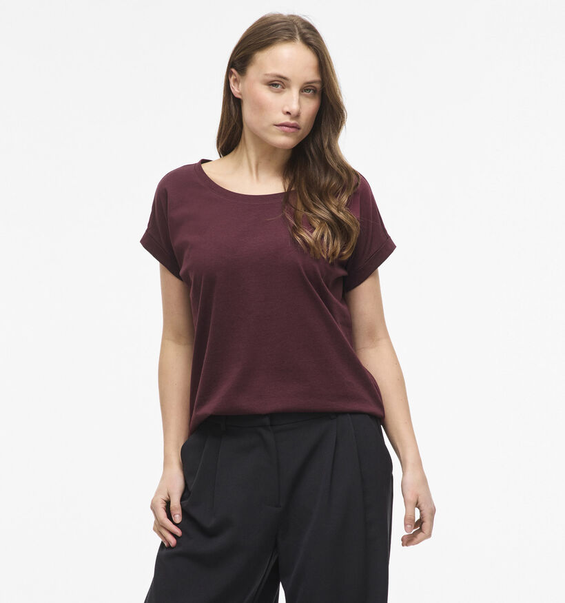 Vila Dreamers New Pure Bordeaux T-shirt voor dames (378466)