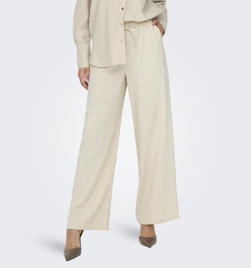 JDY Say Linen Lichtbeige Broek L32 voor dames (367881)