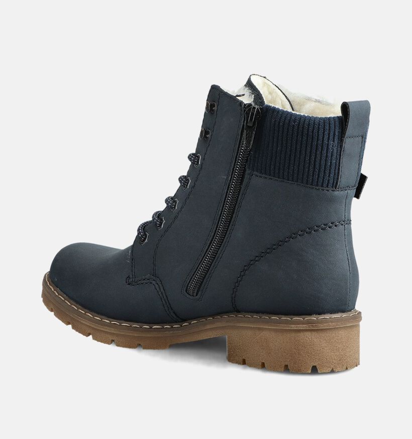 Rieker Blauwe Boots voor dames (363535) - geschikt voor steunzolen