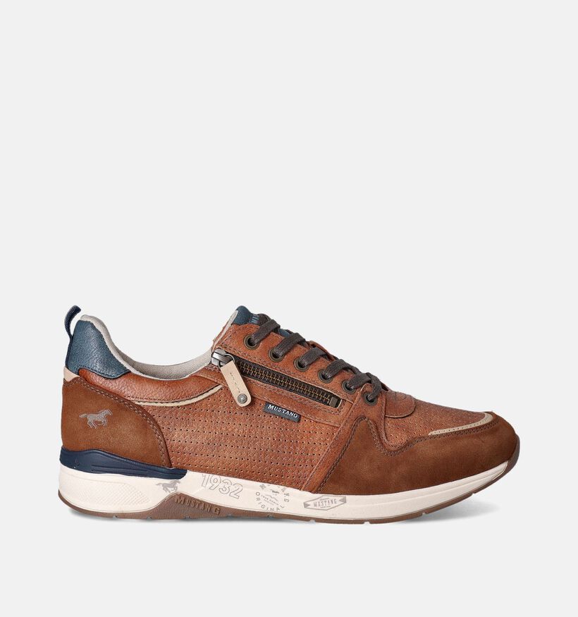 Mustang Cognac Veterschoenen voor heren (351332)
